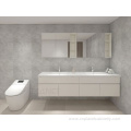 American style white solid wood bathroom furniture vanity